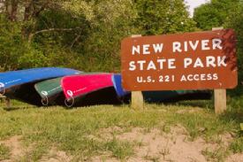 State-Park New River State Park sign (Jefferson, NC)